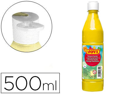 Témpera líquida Jovi escolar 500ml. amarillo claro